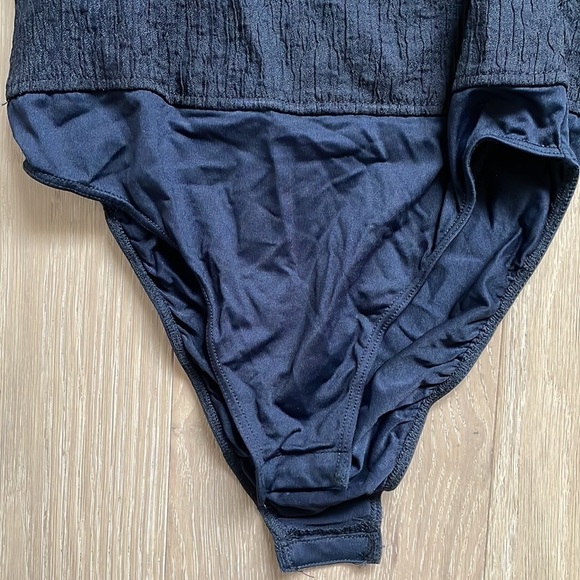 Nwt Zara Black Textured Bodysuit - S - Picture 9 of 11